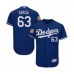 Men's Los Angeles Dodgers #63 Yimi Garcia Royal Blue Flexbase Authentic Collection Baseball Player Stitched Jersey