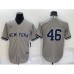 Men's New York Yankees #46 Andy Pettitte Grey No Name Stitched MLB Cool Base Nike Jersey