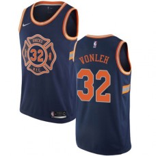 Men's Nike New York Knicks #32 Noah Vonleh Swingman Navy Blue NBA Jersey - City Edition