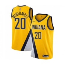 Men's Indiana Pacers #20 Doug McDermott Authentic Gold Finished Basketball Stitched Jersey - Statement Edition