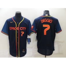 Men's Houston Astros #7 Craig Biggio Nike Navy 2022 City Connect Player Stitched Jersey