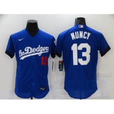 Men's Nike Los Angeles Dodgers #13 Max Muncy Blue Elite City Player Stitched Jersey