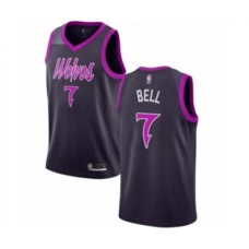 Men's Minnesota Timberwolves #7 Jordan Bell Authentic Purple Basketball Stitched Jersey - City Edition