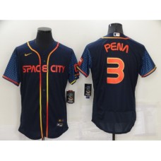 Men's Houston Astros #3 Felix Pena Nike Navy 2022 City Connect Player Stitched Jersey