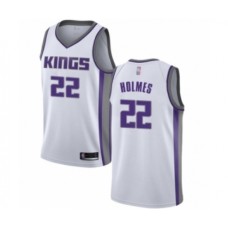 Men's Sacramento Kings #22 Richaun Holmes Authentic White Basketball Jersey - Association Edition