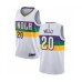 Men's New Orleans Pelicans #20 Nicolo Melli Authentic White Basketball Stitched Jersey - City Edition