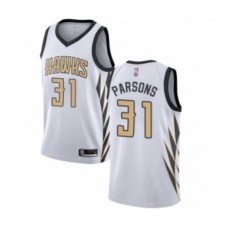 Men's Atlanta Hawks #31 Chandler Parsons Authentic White Basketball Stitched Jersey - City Edition