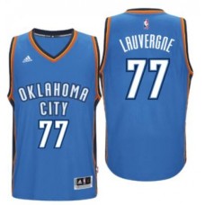 Men's Oklahoma City Thunder #77 Joffrey Lauvergne adidas Light Blue New Swingman Road Jersey