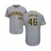 Men's Pittsburgh Pirates #46 Chris Stratton Grey Road Flex Base Authentic Collection Baseball Player Stitched Jersey