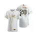 Men's Boston Red Sox #28 J.D. Martinez Nike White Authentic Golden Edition Stitched Jersey