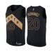 Men's Toronto Raptors #20 Dewan Hernandez Authentic Black Basketball Stitched Jersey - City Edition