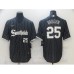 Men's Chicago White Sox #25 Andrew Vaughn 2021 City Connect Replica Black Stitched Jersey