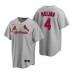 Men's Nike St. Louis Cardinals #4 Yadier Molina Gray Road Stitched Baseball Jersey