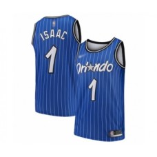 Men's Orlando Magic #1 Jonathan Isaac Authentic Blue Hardwood Classics Basketball Stitched Jersey