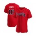 Men's Chipper Jones #10 Atlanta Braves Red Authentic Alternate Stitched Jersey