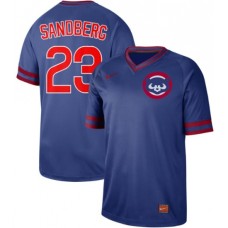 Men's Nike Chicago Cubs #23 Ryne Sandberg Royal Authentic Cooperstown Collection Stitched Baseball Jersey