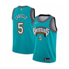 Men's Memphis Grizzlies #5 Bruno Caboclo Authentic Green Hardwood Classic Basketball Stitched Jersey