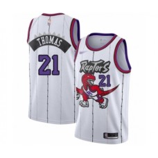 Men's Toronto Raptors #21 Matt Thomas Authentic White Hardwood Classics Basketball Stitched Jersey