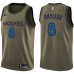 Men's Nike Minnesota Timberwolves #8 Jerryd Bayless Swingman Green Salute to Service NBA Jersey