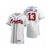 Men's Atlanta Braves #13 Ronald Acuna Jr. Nike White 2020 Authentic Stitched Jersey