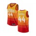 Men's Utah Jazz #44 Bojan Bogdanovic Authentic Orange Basketball Stitched Jersey - City Edition