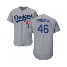 Men's Los Angeles Dodgers #46 Tony Gonsolin Gray Alternate Flex Base Authentic Collection Baseball Player Stitched Jersey