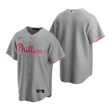 Men's Nike Philadelphia Phillies Blank Gray Road Stitched Baseball Jersey