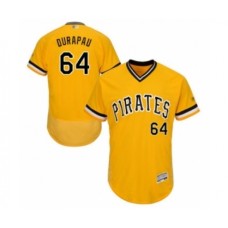 Men's Pittsburgh Pirates #64 Montana DuRapau Gold Alternate Flex Base Authentic Collection Baseball Player Stitched Jersey