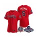 Men's Atlanta Braves #5 Freddie Freeman 2021 Red World Series Champions With 150th Anniversary Flex Base Stitched Jersey