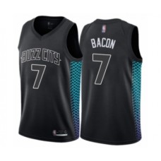 Men's Jordan Charlotte Hornets #7 Dwayne Bacon Authentic Black Basketball Stitched Jersey - City Edition