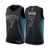 Men's Jordan Charlotte Hornets #7 Dwayne Bacon Authentic Black Basketball Stitched Jersey - City Edition