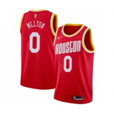 Men's Houston Rockets #0 De'Anthony Melton Authentic Red Hardwood Classics Finished Basketball Stitched Jersey