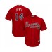 Men's Atlanta Braves #14 Matt Joyce Replica Red Alternate Cool Base Baseball Jersey