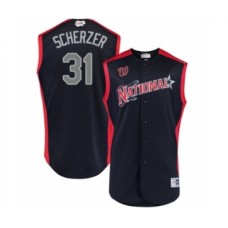 Men's Washington Nationals #31 Max Scherzer Authentic Navy Blue National League 2019 Baseball All-Star Jersey