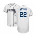 Men's San Diego Padres #22 Josh Naylor White Home Flex Base Authentic Collection Baseball Player Stitched Jersey