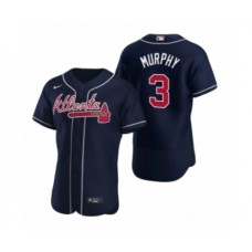 Men's Atlanta Braves #3 Dale Murphy Nike Navy Authentic 2020 Alternate Stitched Jersey