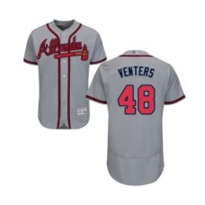 Men's Atlanta Braves #48 Jonny Venters Red Alternate Flex Base Authentic Collection Baseball Jersey