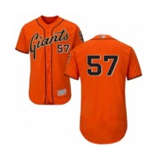 Men's San Francisco Giants #57 Dereck Rodriguez Orange Alternate Flex Base Authentic Collection Baseball Player Stitched Jersey