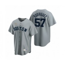 Men's Boston Red Sox #57 Eduardo Rodriguez Nike Gray Cooperstown Collection Road Stitched Jersey