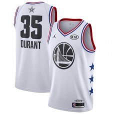 Men's Nike Golden State Warriors #35 Kevin Durant White Basketball Jordan Swingman 2019 All-Star Game Jersey