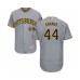 Men's Pittsburgh Pirates #44 Kevin Kramer White Alternate Authentic Collection Flex Base Baseball Player Stitched Jersey