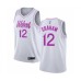 Men's Minnesota Timberwolves #12 Treveon Graham White Swingman Stitched Jersey - Earned Edition