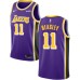 Men's Nike Los Angeles Lakers #11 Michael Beasley Swingman Purple NBA Jersey - Statement Edition