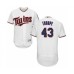 Men's Minnesota Twins #43 Lewis Thorpe White Home Flex Base Authentic Collection Baseball Player Stitched Jersey