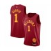 Men's Indiana Pacers #1 T.J. Warren Authentic Red Hardwood Classics Basketball Stitched Jersey