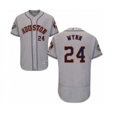 Men's Houston Astros #24 Jimmy Wynn Grey Road Flex Base Authentic Collection 2019 World Series Bound Baseball Stitched Jersey