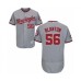 Men's Washington Nationals #56 Joe Blanton Grey Road Flex Base Authentic Collection 2019 World Series Champions Baseball Stitched Jersey