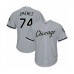 Men's Chicago White Sox #74 Eloy Jimenez Replica Grey Road Cool Base Baseball Jersey