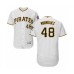 Men's Pittsburgh Pirates #48 Richard Rodriguez White Home Flex Base Authentic Collection Baseball Player Stitched Jersey