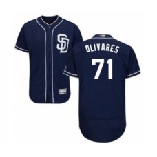 Men's San Diego Padres #71 Edward Olivares Navy Blue Alternate Flex Base Authentic Collection Baseball Player Stitched Jersey